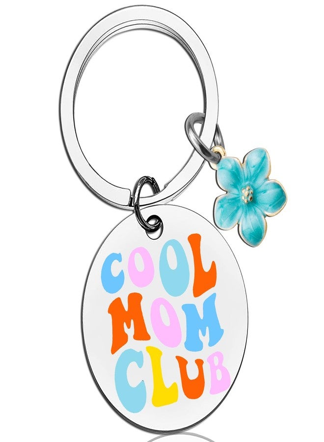 AOBIURV Moms Mother's Day Gift Ideas Cool Moms Club Mothers Day Gifts From Daughter New Mom Gifts Keychain Present For Mom From Daughter Birthday Gift Keyring Necklace - Image 1